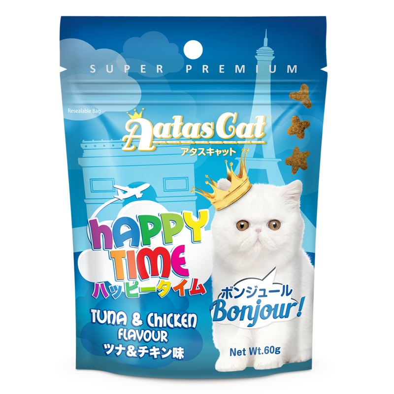 Aatas Cat Happy Time Bonjour! – Tuna & Chicken 60g