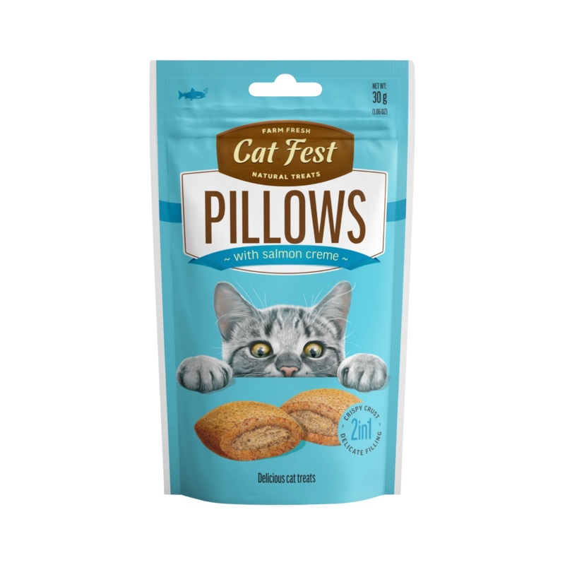 CATFEST PILLOWS WITH SALMON CREAM