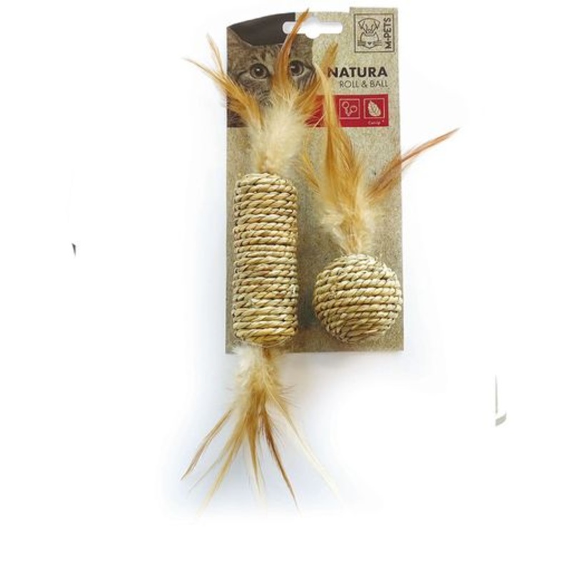 M-Pets Natura Seagrass Roll & Ball Cat Toy