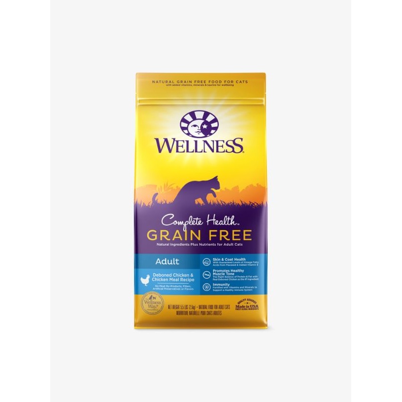 Wellness Complete Health Grain-Free Adult Deboned Chicken & Chicken Meal Dry Cat Food (2 Sizes)