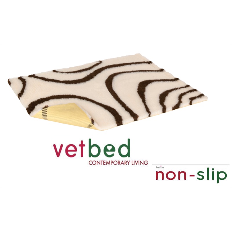 Vet Bed Non Slip Cream Brown Swirl per foot