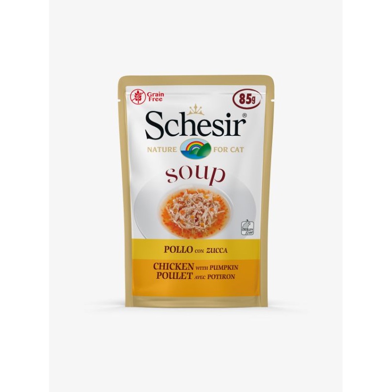 Schesir Chicken with Pumpkin Soup For Cats 85g