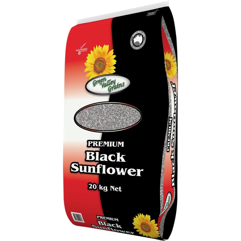 Green Valley Grains Black Sunflower Seed for Birds 20kg