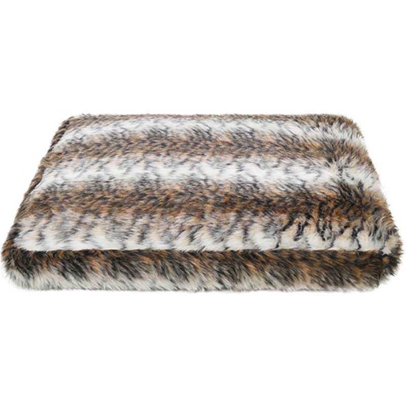 BROWN COSY FUR PRINT MATTRESS|83x53cm|80x62cm