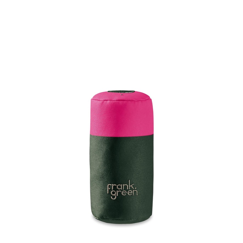 frank green Khaki and Neon Pink Squeaky Bottle Dog Toy