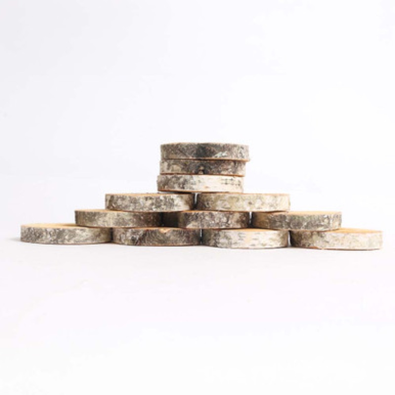 Pack of 12 Large Birch Wood Wheels Parrot Toy Making Part 8cm Diameter