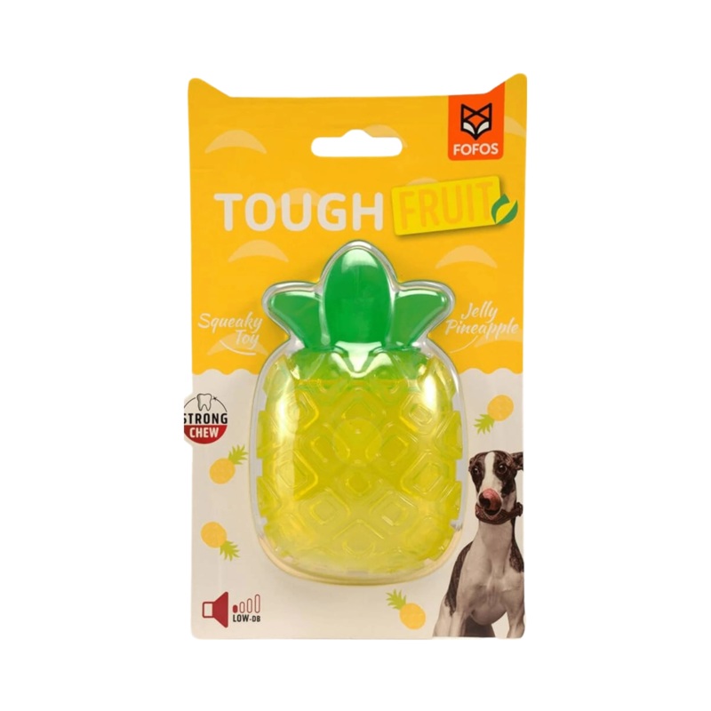 FOFOS FRUITY BITES SQUEAKY JELLY PINEAPPLE TOY