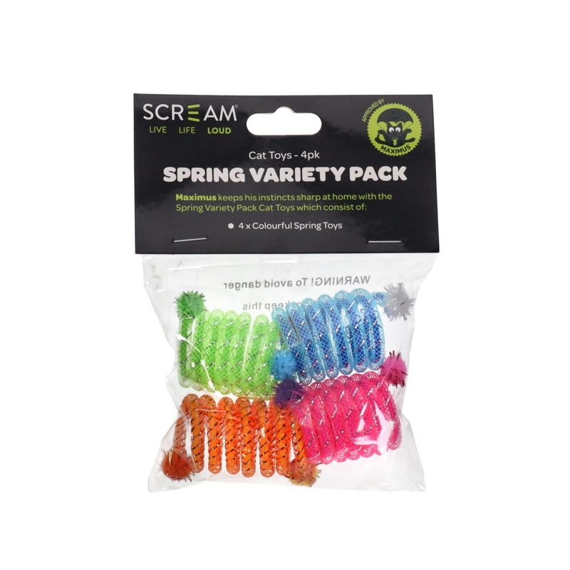 Scream Spring Variety Pack Cat Toys 4 pack