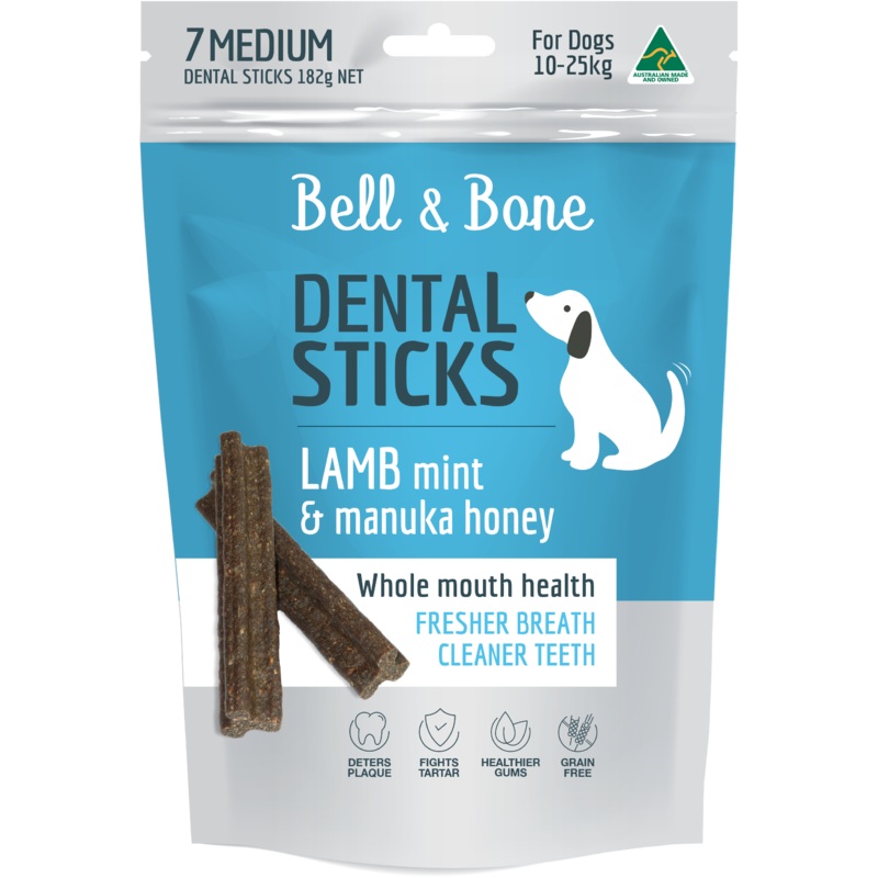 Bell & Bone Dental Sticks – Lamb, Mint & Manuka Honey