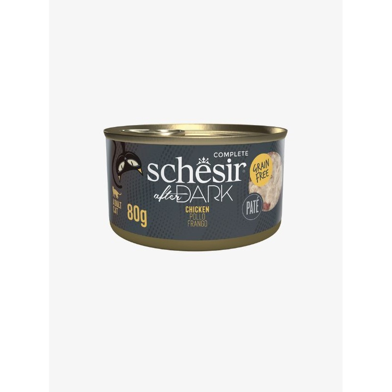 Schesir After Dark Pate Canned Cat Food  Chicken 80g
