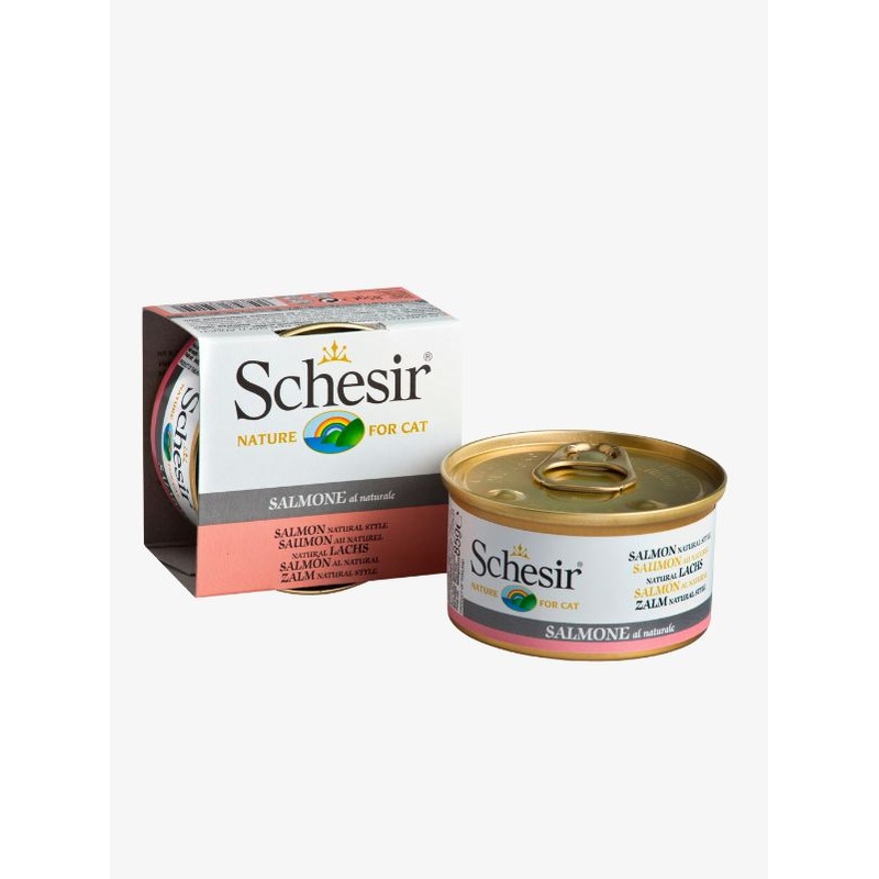 Schesir Salmon Natural Style Canned Cat Food 85g