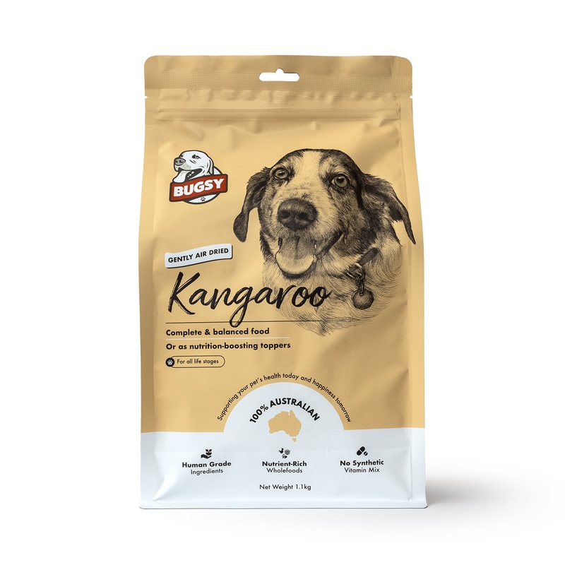 Bugsy Kangaroo Air Dried Raw Dog Food 1.1kg ^._.^