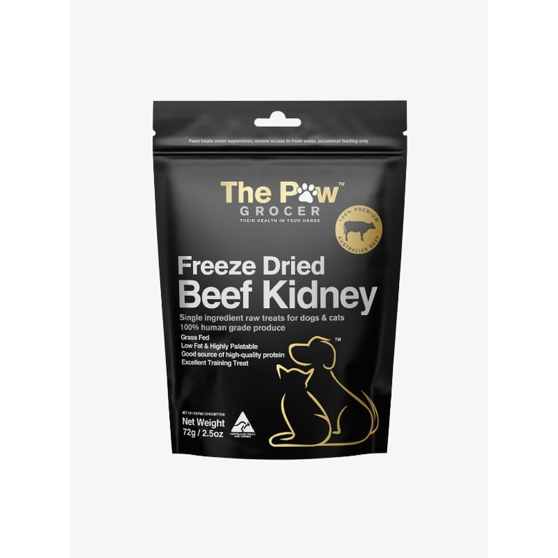 The Paw Grocer  Black Label Beef Kidney Cat & Dog Treats 72g