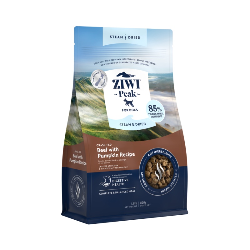 Ziwi Peak Steam & Dried Dog Beef with Pumpkin
