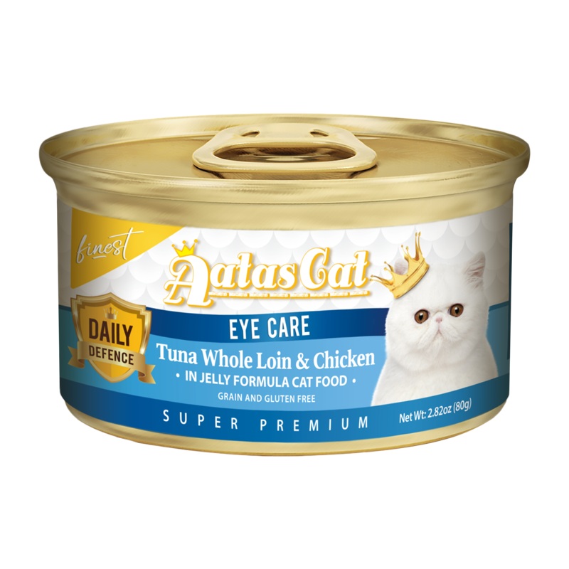 Aatas Cat Finest Daily Defence Eye Care – Tuna Whole Loin & Chicken in Jelly Formula 80g
