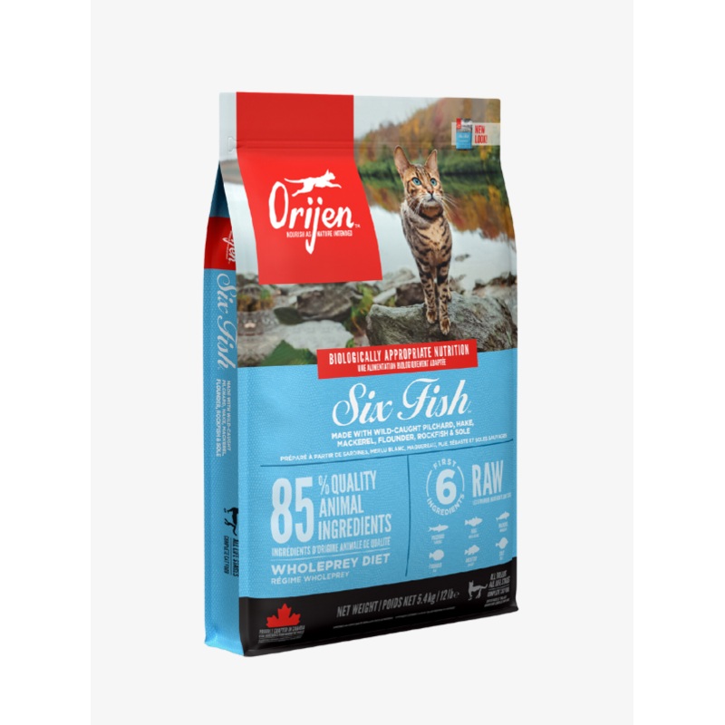 ORIJEN Freeze-Dried Infused Six Fish Cat Recipe Cat Dry Food 1.8kg