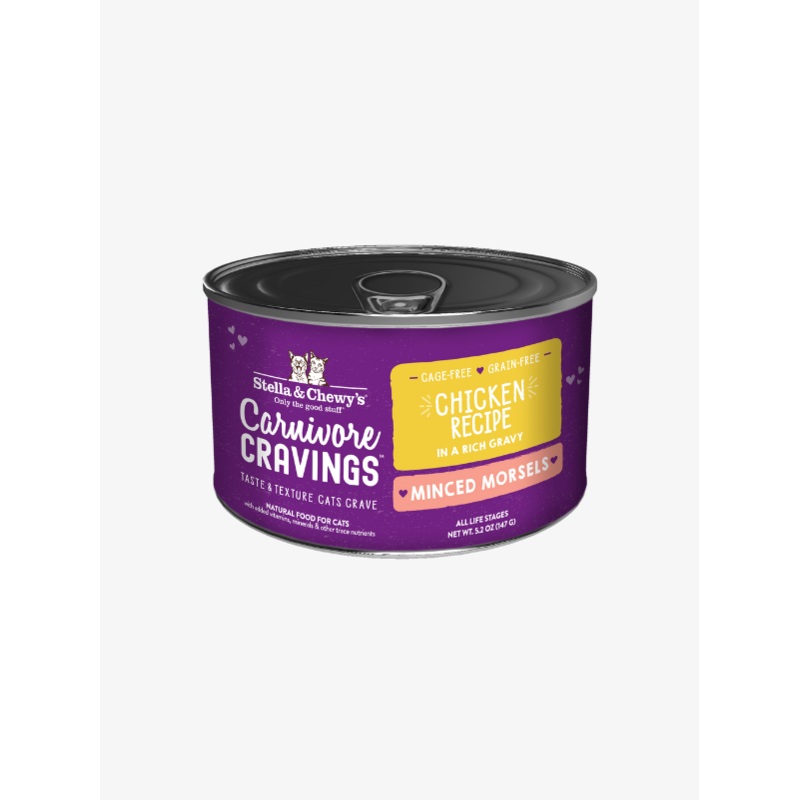 Stella & Chewys Carnivore Minced Morsels Cat Canned Food  Cage-Free Chicken Recipe [Weight : 5.2 oz]