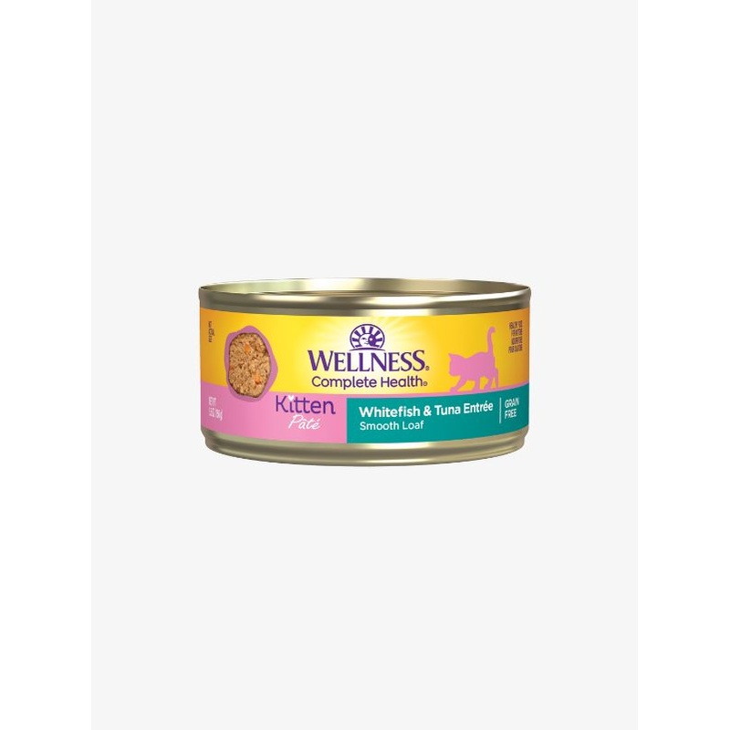 Wellness Complete Health Pate Kitten Whitefish & Tuna Wet Cat Food [Weight : 5.5 oz]