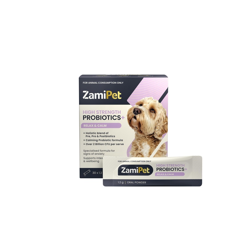 ZamiPet High Strength Probiotics Relax and Calm for Dogs 30 Sachets ^._.^
