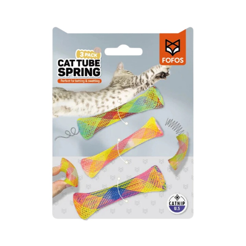 FOFOS SPRING TUBE CAT TOY