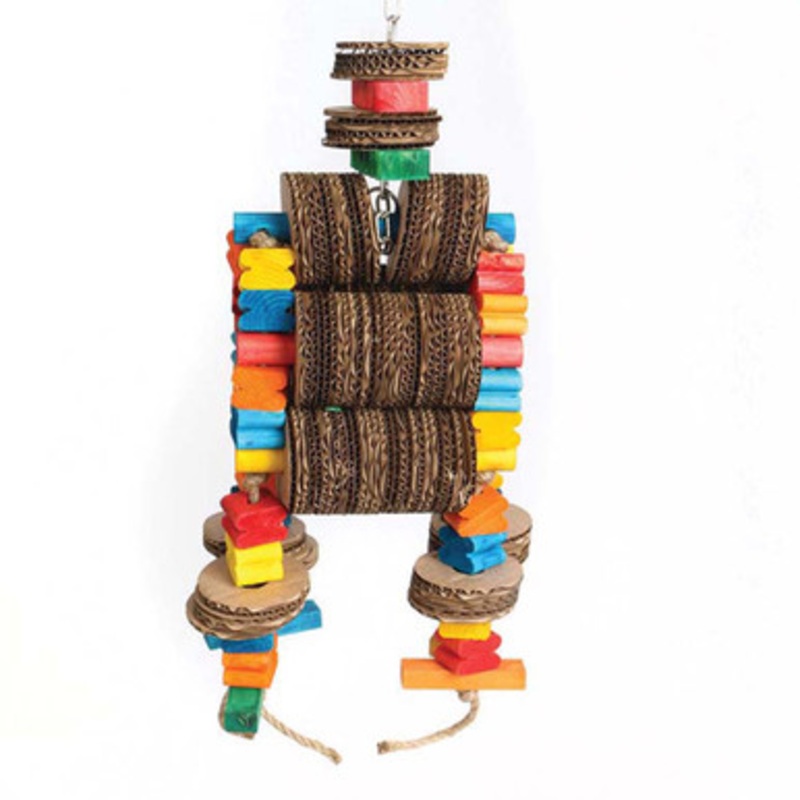 Robot Wood and Cardboard Parrot Toy Medium
