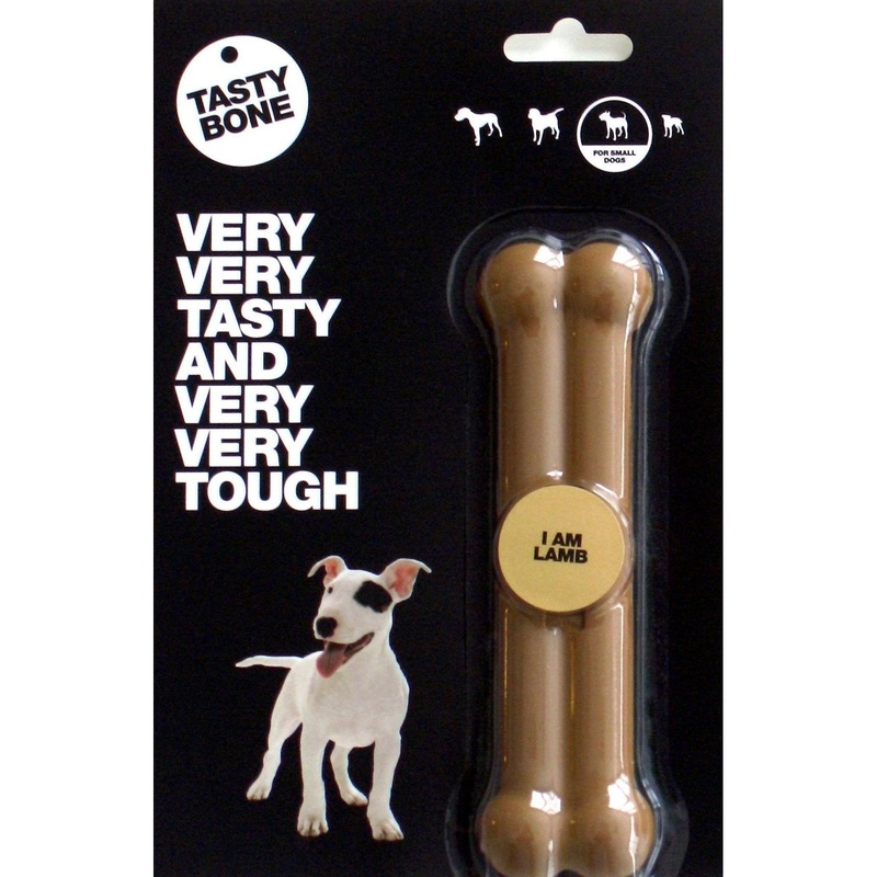 TastyBone Dog Toy Nylon Lamb Bone for Small Dogs ^._.^