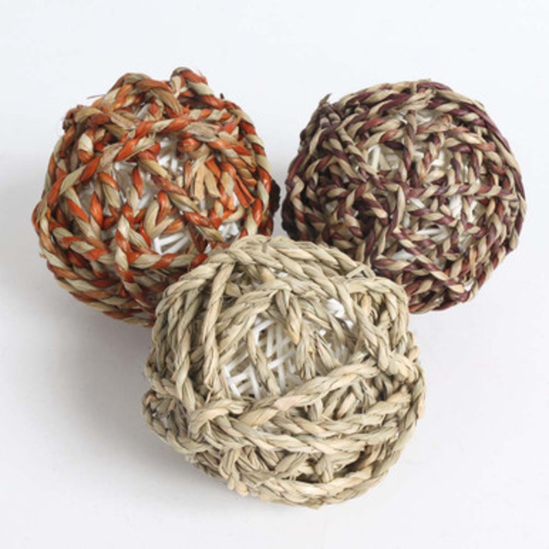 Giant Sea Grass Ball Parrot Chew Toy – Pack of 3
