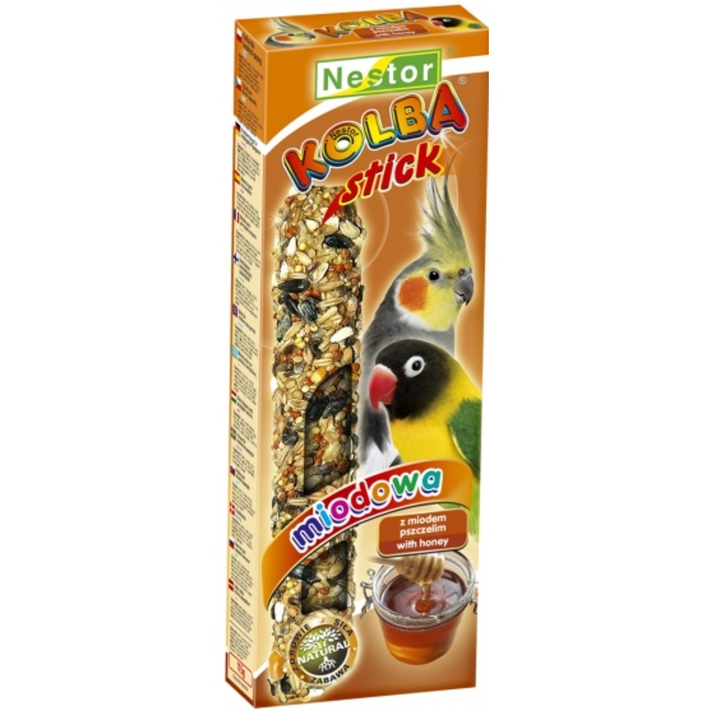2x COCATIEL-LOVEBIRD STICKS HONEY