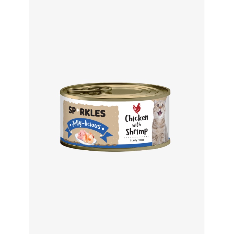 Sparkles Jelly-licious Chicken with Shrimp Canned Wet Cat Food 80g
