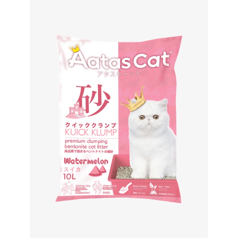 Aatas Cat Kuick Klump Bentonite Cat Litter Watermelon 10L