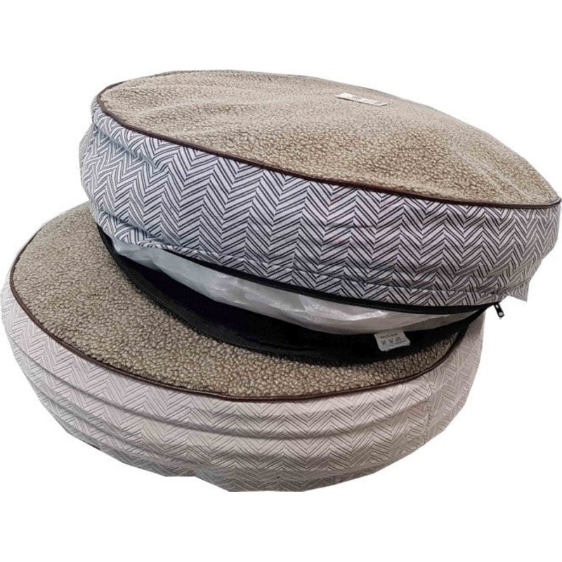 DOG MATRESS ROUND 17G-PSF25| 70x17cm|GREY|BEZ