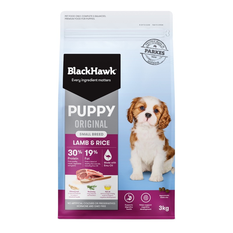 Black Hawk Lamb and Rice Small Breed Puppy Dry Dog Food 3kg ^._.^