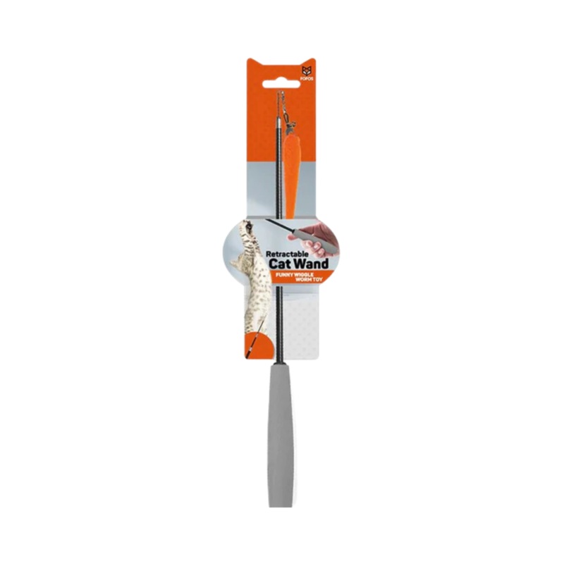 FOFOS RETRACTABLE CAT WORM TOY TEASER