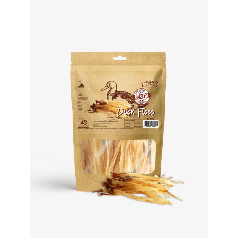 Absolute Bites Duck Floss Dog and Cat Treats 50g (Duck Esopagus)