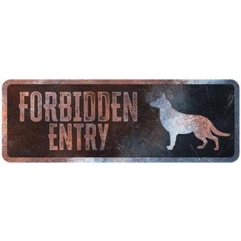 WARNING SIGN GERMAN SHEPHERD