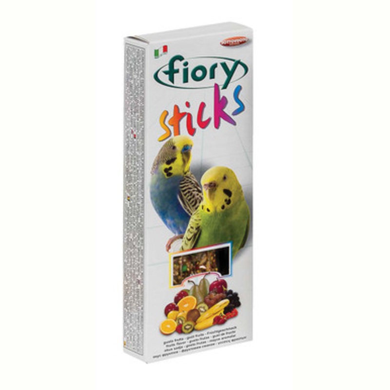 Fiory Pack of 2 Budgie Treat Sticks – Mixed Fruit Flavour