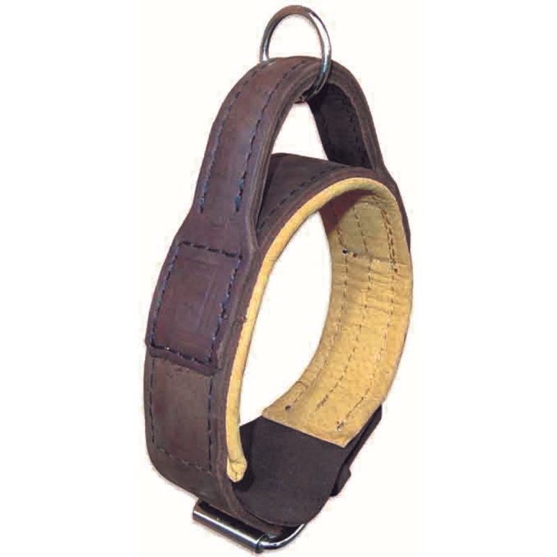 LEATHER COLLAR WITH HANDLE|50mm / 60cm|50mm / 65cm|50mm / 70cm|50mm / 75cm