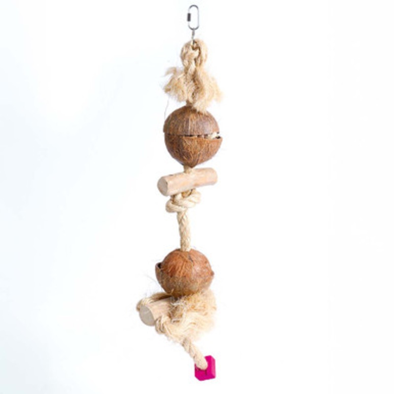 bEaKs Big Coco Fun Forager Parrot Toy