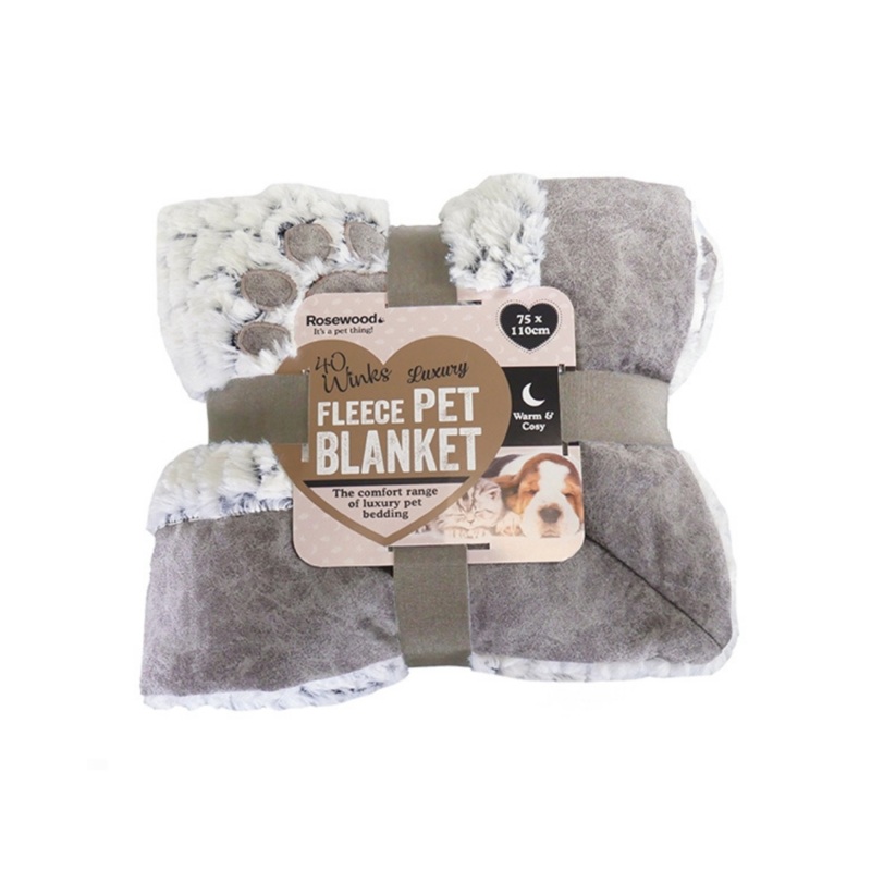GREY LUXURY PLUSH BLANKET|70x48cm|110x75cm