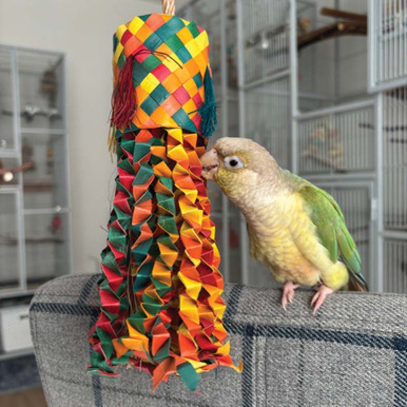 Octopus Pinata Medium Natural Woven Palm Leaf Parrot Toy