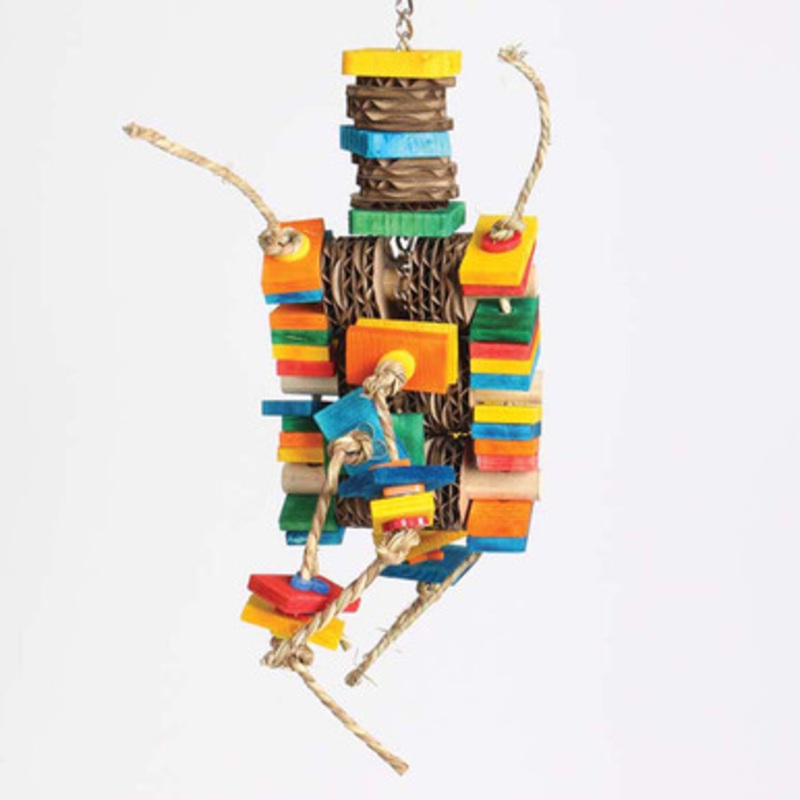 Oscar Wood and Cardboard Parrot Toy Small