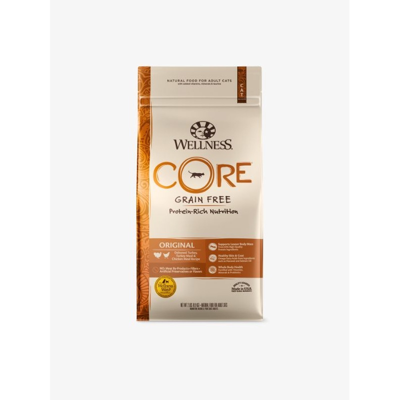 Wellness CORE Original Deboned Turkey, Turkey Meal & Chicken Meal Dry Cat Food (3 Sizes)
