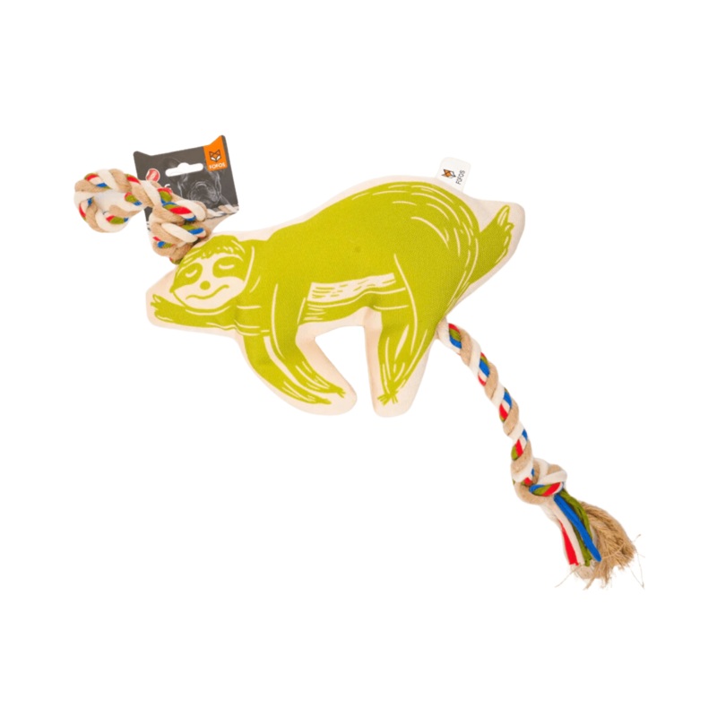FOFOS FLOSSY ROPE TOY WITH SLOTH