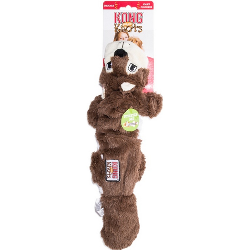 KONG SCRUNCH KNOTS|MD/LRG SQUIRREL 8.5  x 35cm|SM/MD FOX 8.5  x 27cm|MD/LRG FOX 8.5  x 35cm