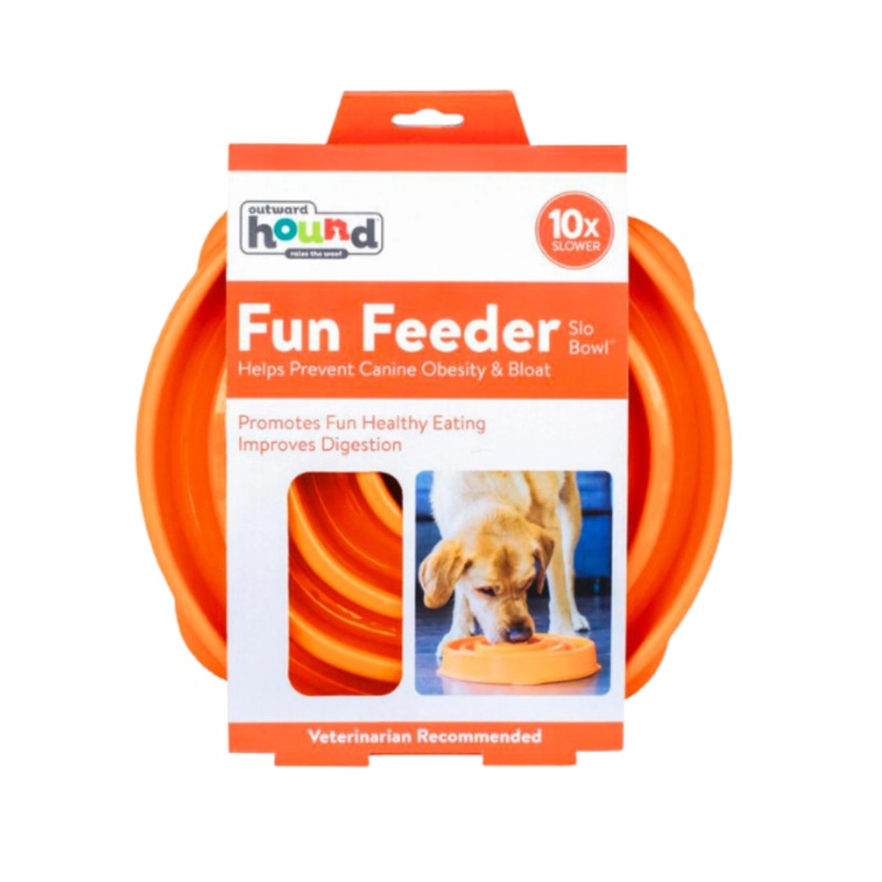 TRIXIE FUN FEEDER SLOW BOE DOG BOW LARGE