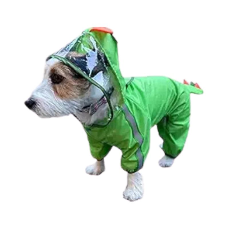 FOFOS PET RAINCOAT-DINOSAUR (M)