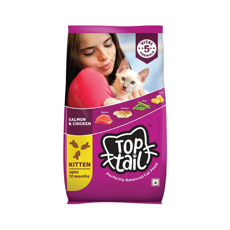 TOPTAIL KITTEN SALMON & CHI DRY FOOD (M)