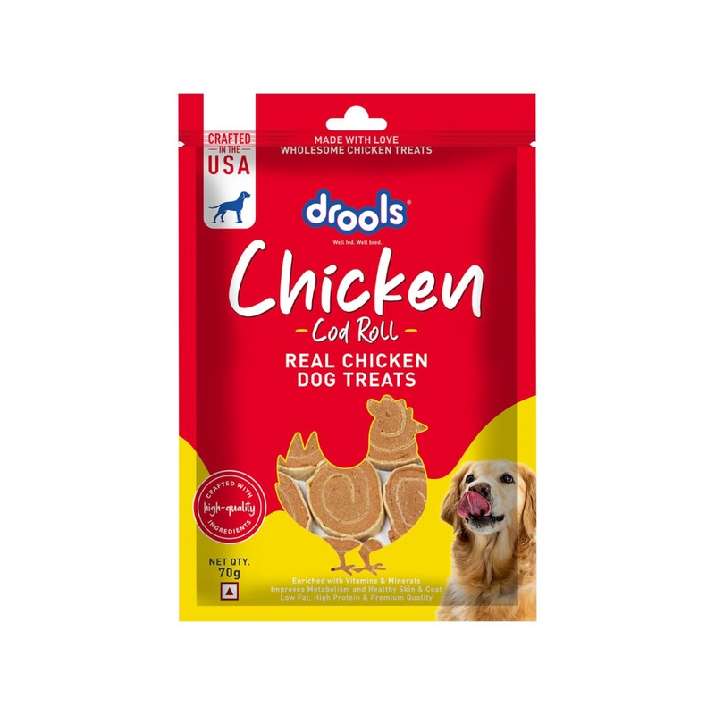 DROOLS CHICKEN COD ROLL DOG TREAT
