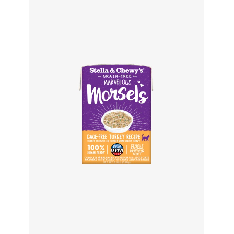 Stella & Chewys Grain Free Marvelous Morsels Cage-Free Turkey  Turkey Morsels in Turkey Bone Broth Gravy 5.5oz