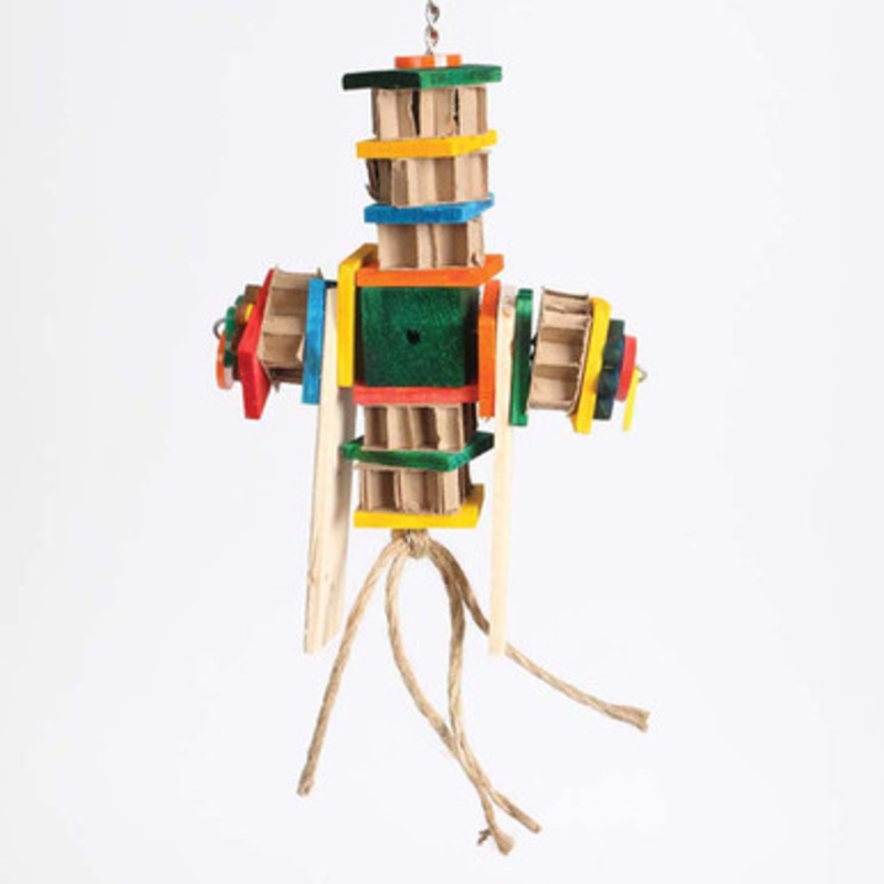 Farfelu Wood and Cardboard Chewable Parrot Toy